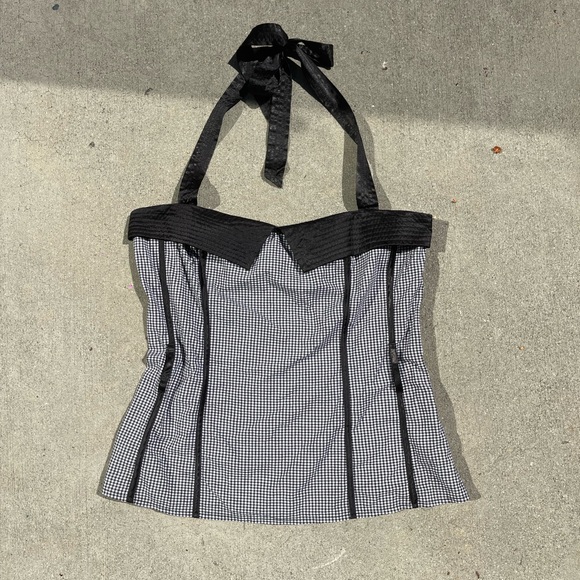 Charlotte Russe Tops - 🖤 Vintage Charlotte Russe Gingham Halter Top